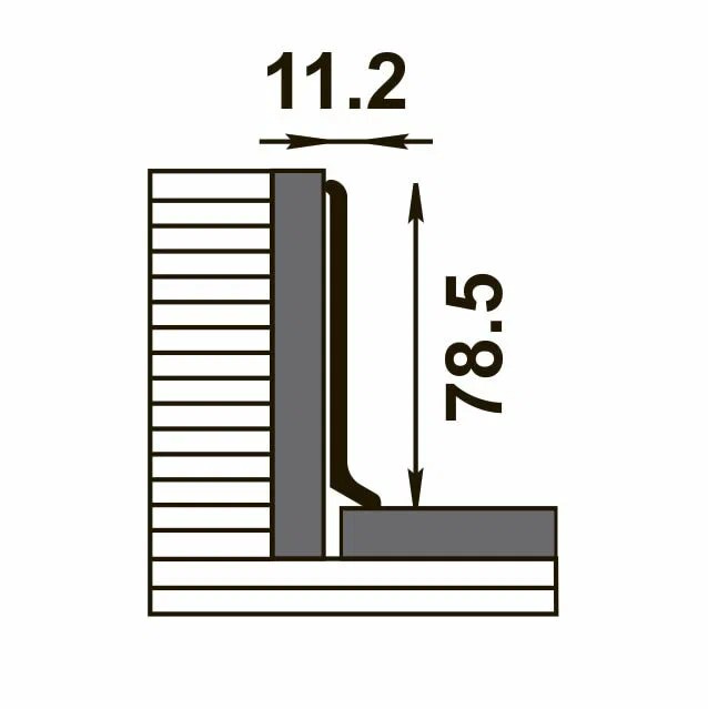 Bonkeel Плинтус алюминиевый  ПЛ60 2500х58,5х11,2 Серебро